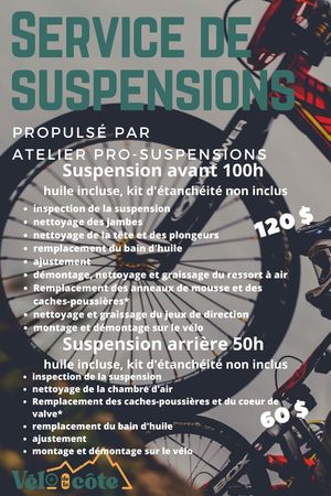 Vélo de la Côte Entretien suspension